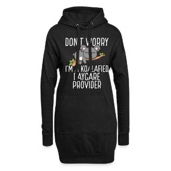 Daycare Provider Koalafied Childcare Teacher - Hoodie-Kleid - Schwarz - Vorne