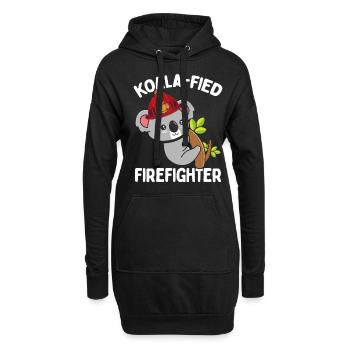 Koalafied Night Shift Firefighter Fire Hose Mask - Hoodie-Kleid - Schwarz - Vorne