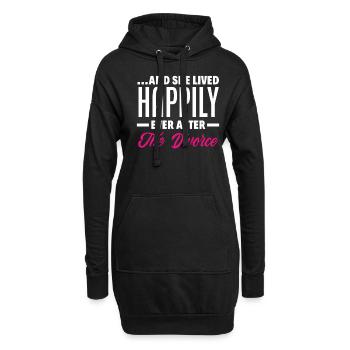 Scheidung Spruch Glückliches Eheende - Hoodie-Kleid - Schwarz - Vorne