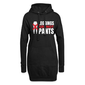 Leggings Are Not Pants - Hoodie-Kleid - Schwarz - Vorne