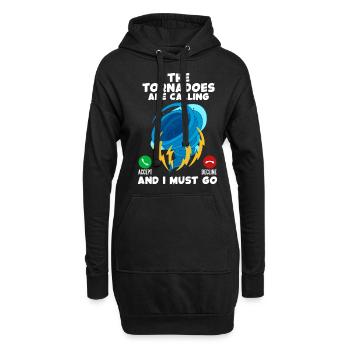 Tornado - Hoodie-Kleid - Schwarz - Vorne
