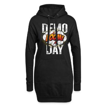 Boom Demo Day für die Baustelle - Hoodie-Kleid - Schwarz - Vorne