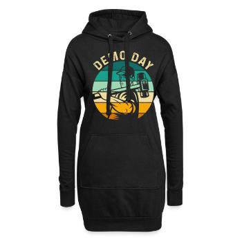Retro Vorschlaghammer Abbruchsexperte am Demo Day - Hoodie-Kleid - Schwarz - Vorne