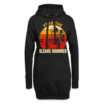 Fürchte den Vorschlaghammer perfekt für den Demo - Hoodie-Kleid - Schwarz - Vorne
