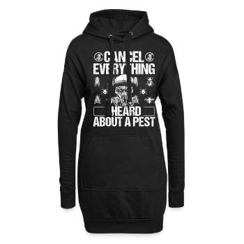 Pest Control Worker Technician Animal Control - Hoodie-Kleid - Schwarz - Vorne
