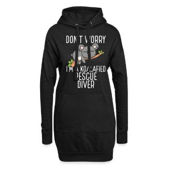 Koalafied Rescue Diving Instructor Koala Dive - Hoodie-Kleid - Schwarz - Vorne