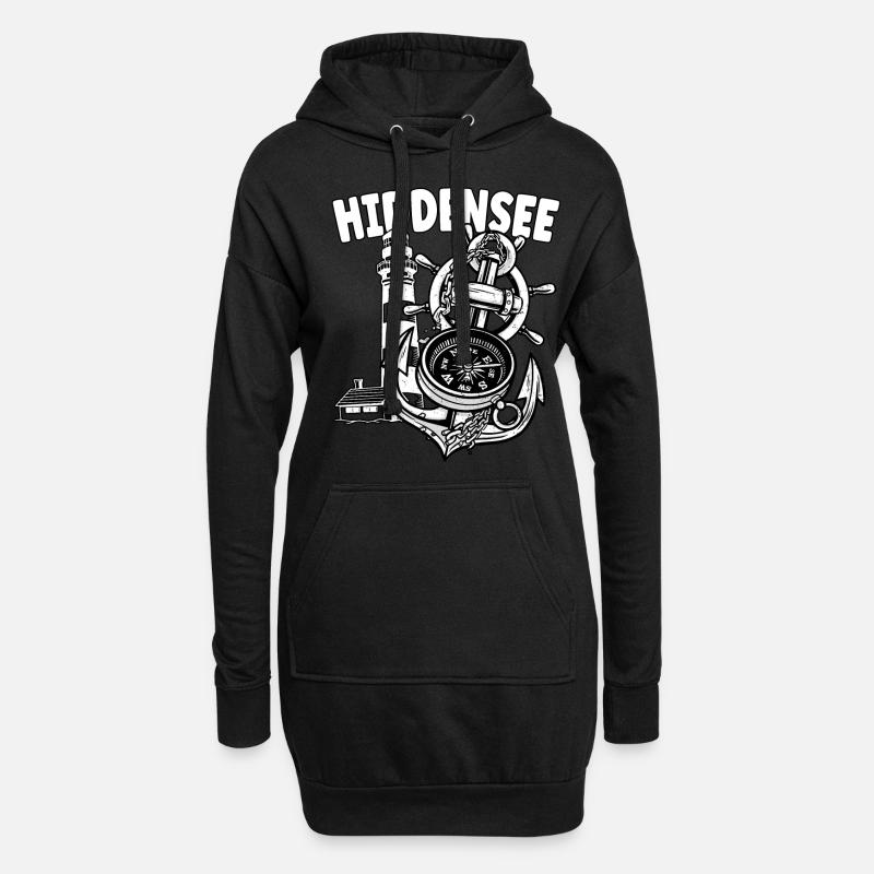 Hiddensee - Hoodie-Kleid - Schwarz