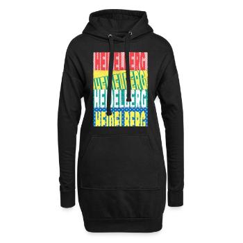 Heidelberg Deutschland Stadt Schrift Skyline - Hoodie-Kleid - Schwarz - Vorne