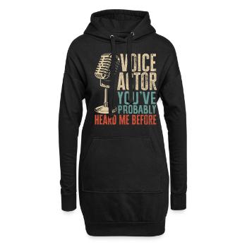 Drôle d’acteur Actrice Cadeau - Sweat-shirt à capuche long Femme - noir - Devant
