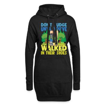 Don't Judge Until You've Walked In Their Shoes - Hoodie-Kleid - Schwarz - Vorne