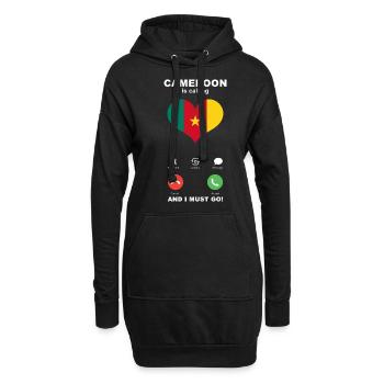 Le Cameroun appelle Cameroun Heart Souvenir - Sweat-shirt à capuche long Femme - noir - Devant