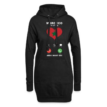 Le Maroc appelle Morocco Heart Souvenir - Sweat-shirt à capuche long Femme - noir - Devant