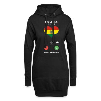 La Bolivie appelle Bolivia Heart Souvenir - Sweat-shirt à capuche long Femme - noir - Devant