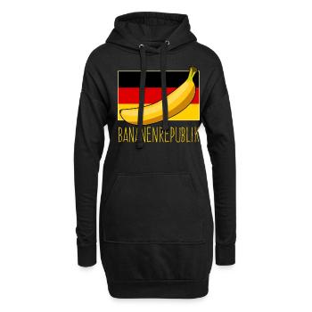 Bananenrepublik Flagge Deutschland - Hoodie-Kleid - Schwarz - Vorne