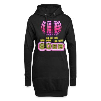 Disco des années 80 Retour aux années 80 1980 - Sweat-shirt à capuche long Femme - noir - Devant