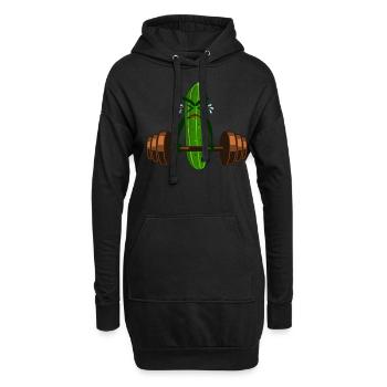 Gurke Bodybuilding Gurken - Hoodie-Kleid - Schwarz - Vorne