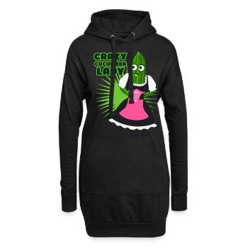 Gurken Dirndl Gurke - Hoodie-Kleid - Schwarz - Vorne