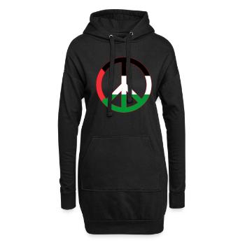 Palestine - Sweat-shirt à capuche long Femme - noir - Devant
