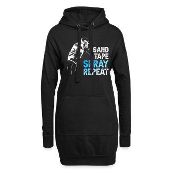 Lackierer Spray Repeat - Hoodie-Kleid - Schwarz - Vorne