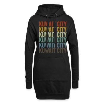 Kuwait Stadt Kuwait Retro Vintage - Hoodie-Kleid - Schwarz - Vorne