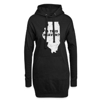 Carte terrestre Amérique État Accueil Paradis Illinois - Sweat-shirt à capuche long Femme - noir - Devant