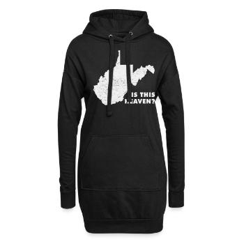 Land Map America State Home Heaven West Virginia - Hoodie-Kleid - Schwarz - Vorne