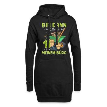 Bin Dann Mal In Meinem Büro Gartenarbeit Gärtner G - Hoodie-Kleid - Schwarz - Vorne