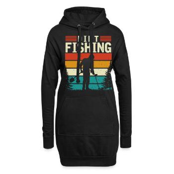 Metalldetektion, Metalldetektor - Hoodie-Kleid - Schwarz - Vorne