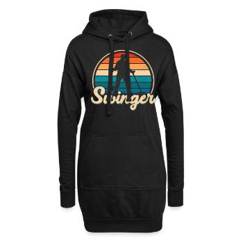 Metalldetektion, Metalldetektor - Hoodie-Kleid - Schwarz - Vorne