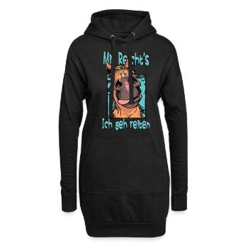 Mir Reichts Ich Geh Reiten Pferde - Hoodie-Kleid - Schwarz - Vorne