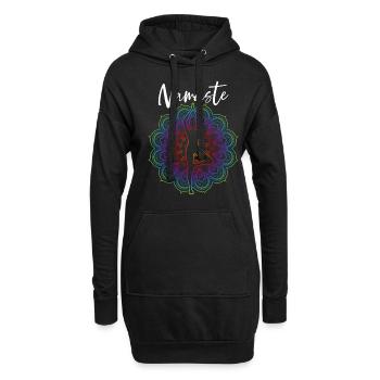 Yoga Namaste - Hoodie-Kleid - Schwarz - Vorne