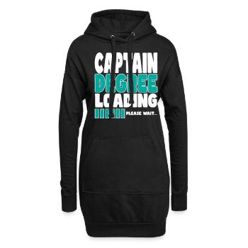 Le capitaine invite à la formation - Sweat-shirt à capuche long Femme - noir - Devant