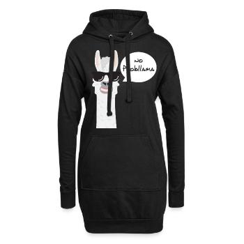Drôles d’animaux pour les amoureux des animaux Llama, Alpaga - Sweat-shirt à capuche long Femme - noir - Devant