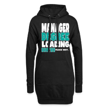Manager lädt Ausbildung - Hoodie-Kleid - Schwarz - Vorne