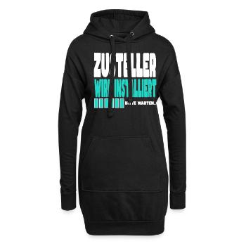 Zusteller wird installiert - Hoodie-Kleid - Schwarz - Vorne