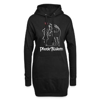 Pferde Flüsterin - Hoodie-Kleid - Schwarz - Vorne