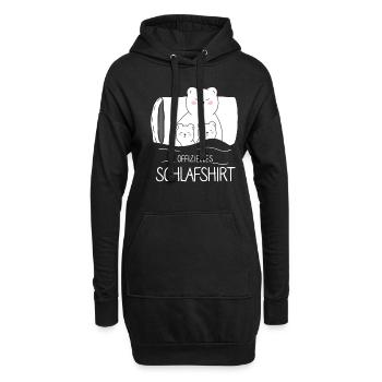 Offizielles Schlafshirt Eisbär - Hoodie-Kleid - Schwarz - Vorne
