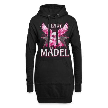 Biker Rocker Woman, Heavy Rock, Punk Girl, Hard - Sweat-shirt à capuche long Femme - noir - Devant