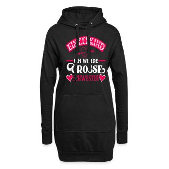 Ich Werde Große Schwester - Hoodie-Kleid - Schwarz - Vorne