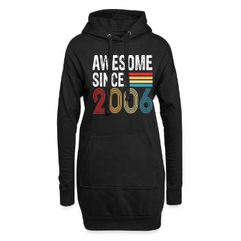 Awesome Since 2006 Geburtstag 2006 Vintage 2006 - Hoodie-Kleid - Schwarz - Vorne