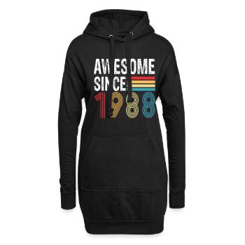 Awesome Since 1988 Geburtstag 1988 Vintage 1988 - Hoodie-Kleid - Schwarz - Vorne