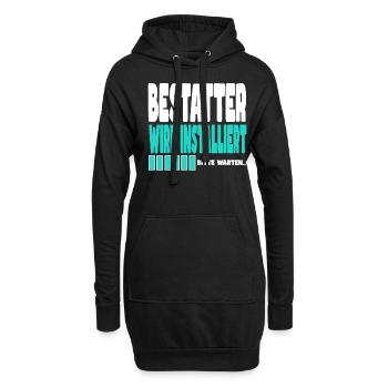 Bestatter wird installiert - Hoodie-Kleid - Schwarz - Vorne