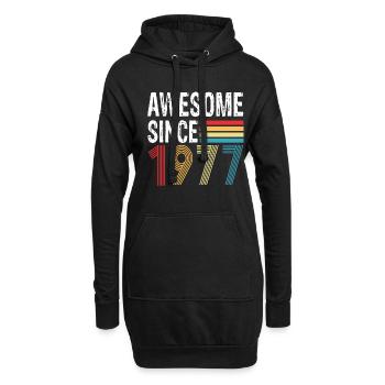 Génial depuis 1977 Anniversaire 1977 Millésime 1977 - Sweat-shirt à capuche long Femme - noir - Devant