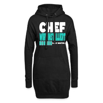 Chef wird installiert - Hoodie-Kleid - Schwarz - Vorne