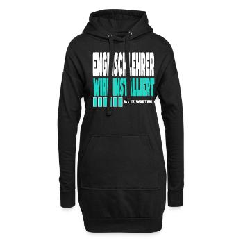 Englischlehrer wird installiert - Hoodie-Kleid - Schwarz - Vorne
