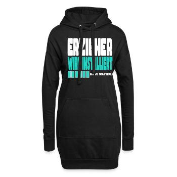Erzieher wird installiert - Hoodie-Kleid - Schwarz - Vorne