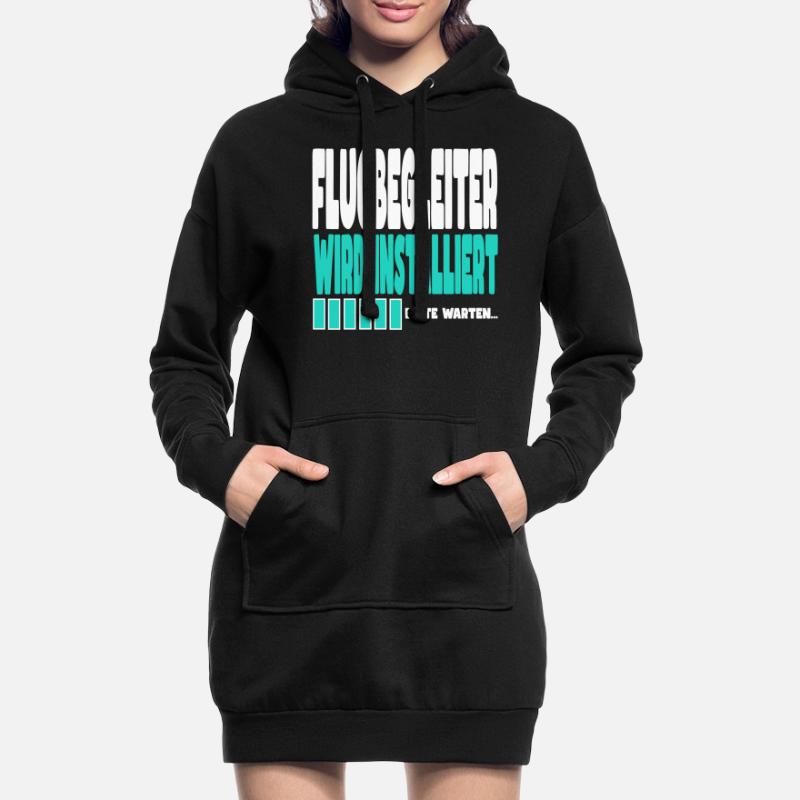 Flugbegleiter wird installiert Hoodie-Kleid