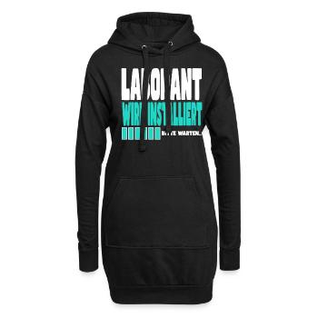 Laborant wird installiert - Hoodie-Kleid - Schwarz - Vorne