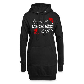 Osnabrücker Ich mag Osnabrück - Hoodie-Kleid - Schwarz - Vorne