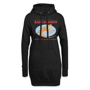 Cadeau reptiles dragons barbus - Sweat-shirt à capuche long Femme - noir - Devant
